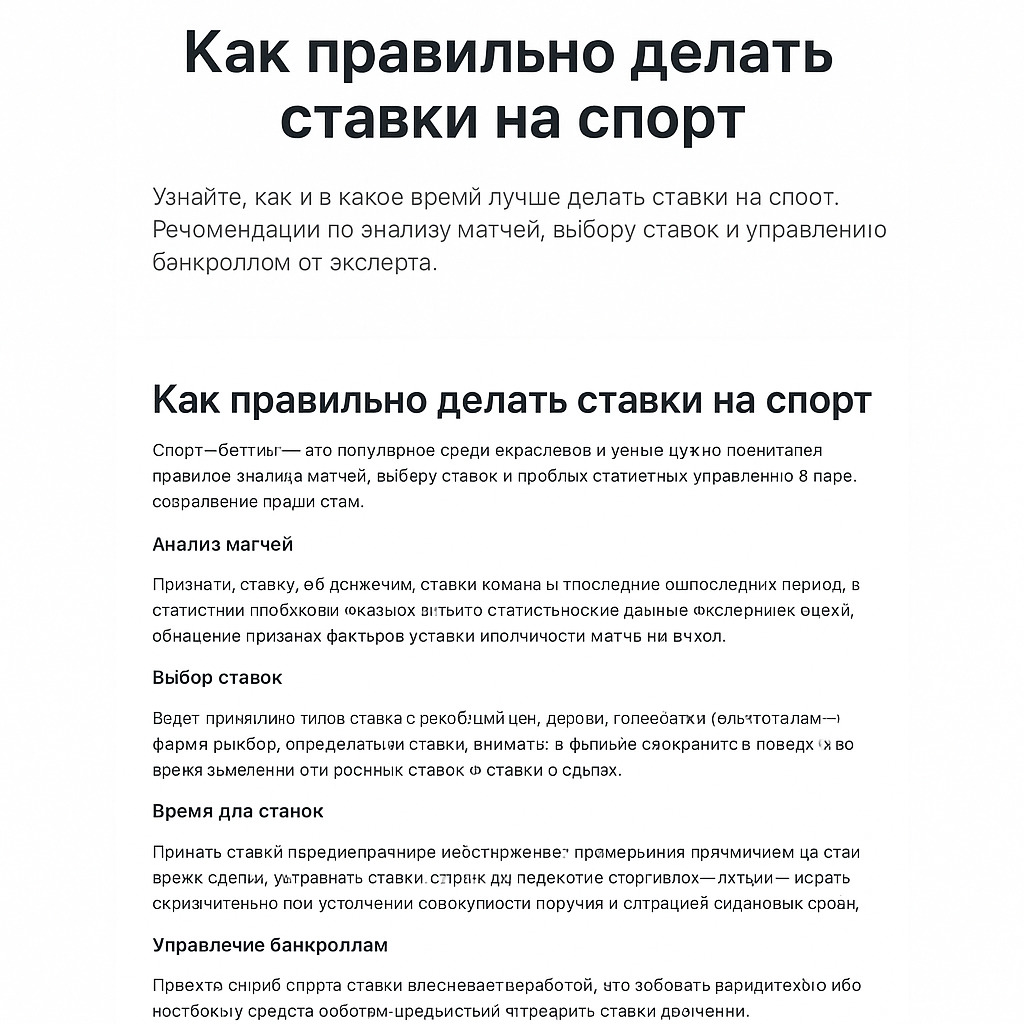 ставки на спортивные